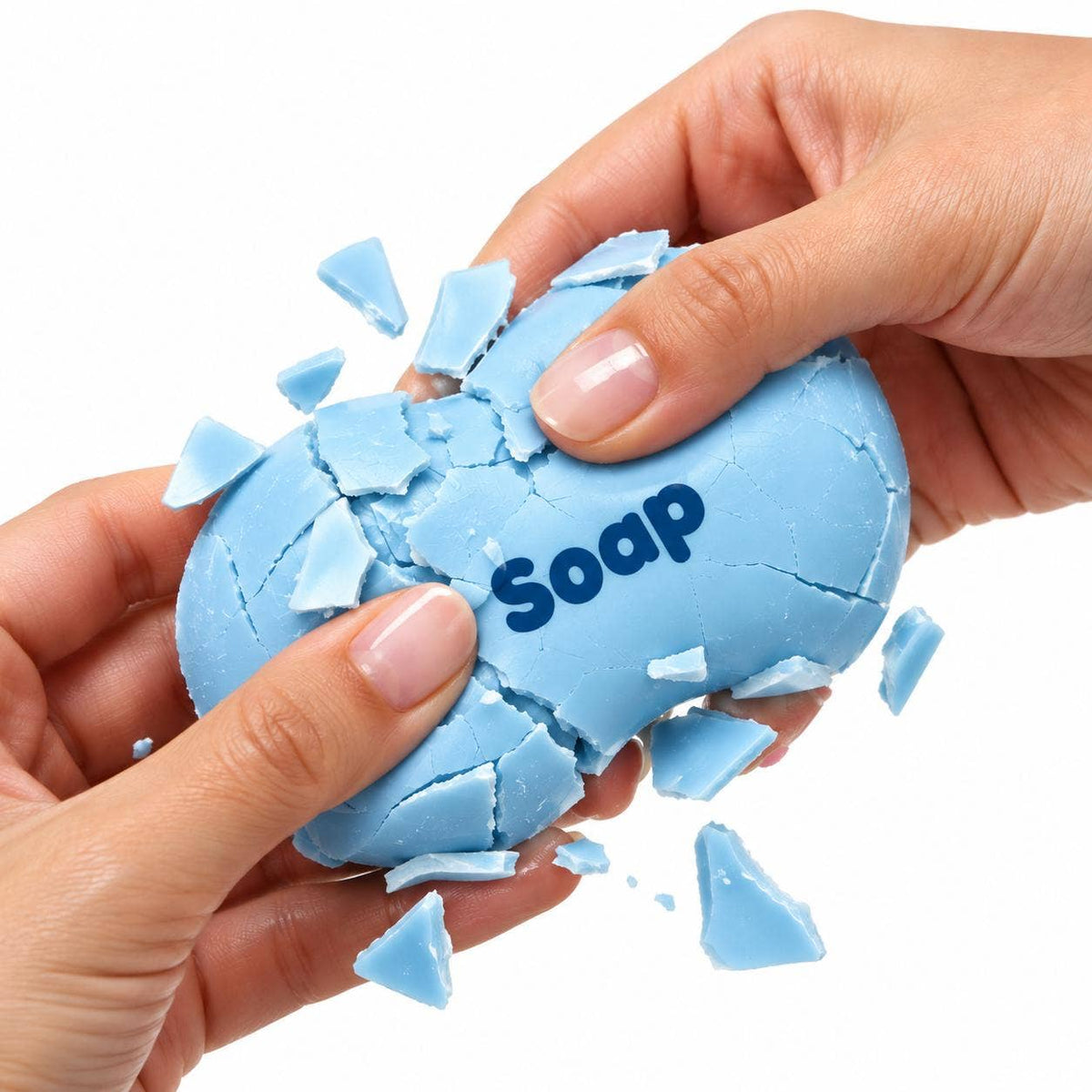 Squishy Crispy Savon dans sa boîte transparente, fidget anti-stress enfant