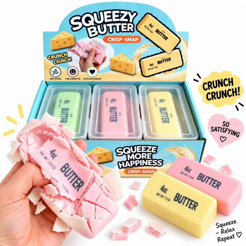 Squishy Crispy Butter, fidget sensoriel anti-stress pour enfant