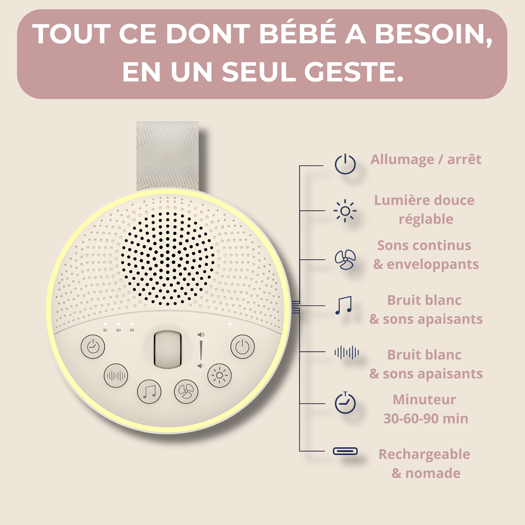 Veilleuse Bruit Blanc Auli