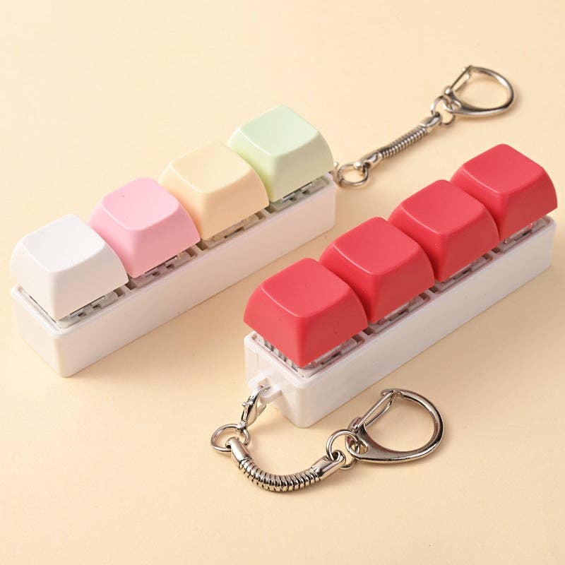 Porte-clés touches de clavier pastel anti stress – vue 4