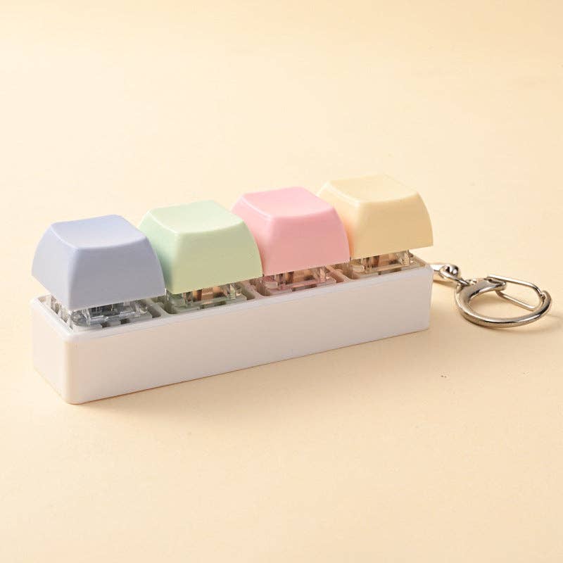 Porte-clés touches de clavier pastel anti stress – vue 2