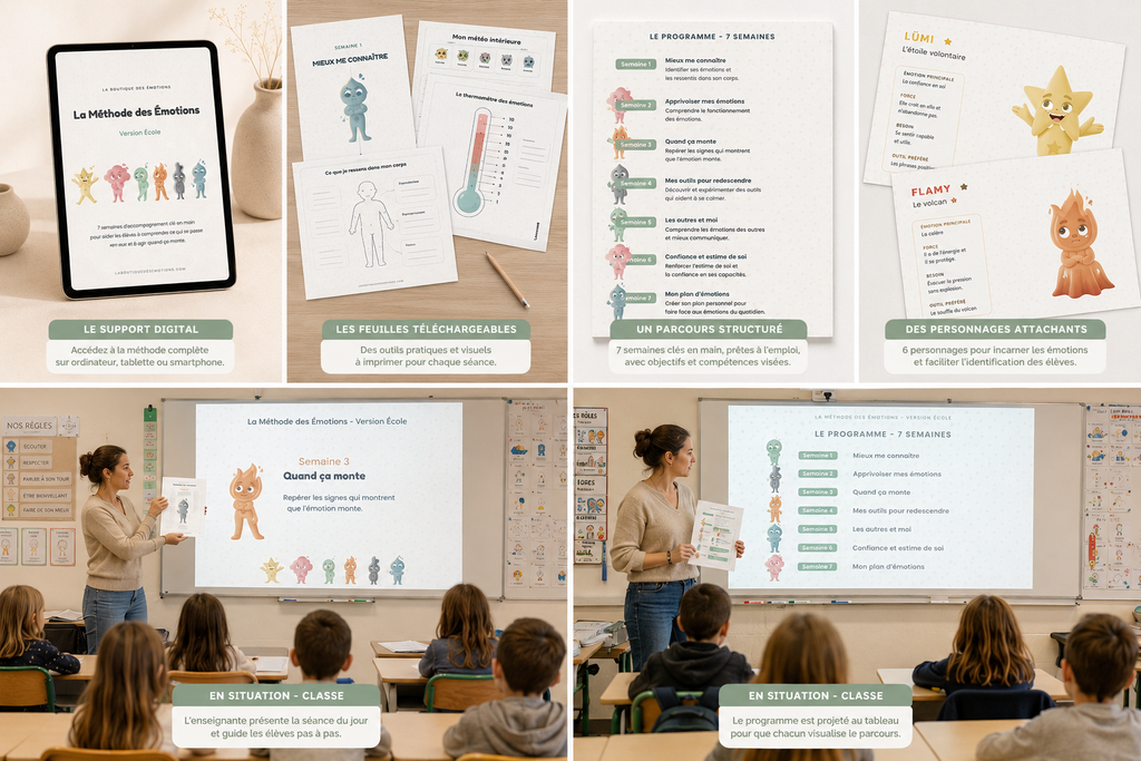La Méthode des Émotions-Version Ecole  Programme 7 semaines (PDF à télécharger immédiatement)