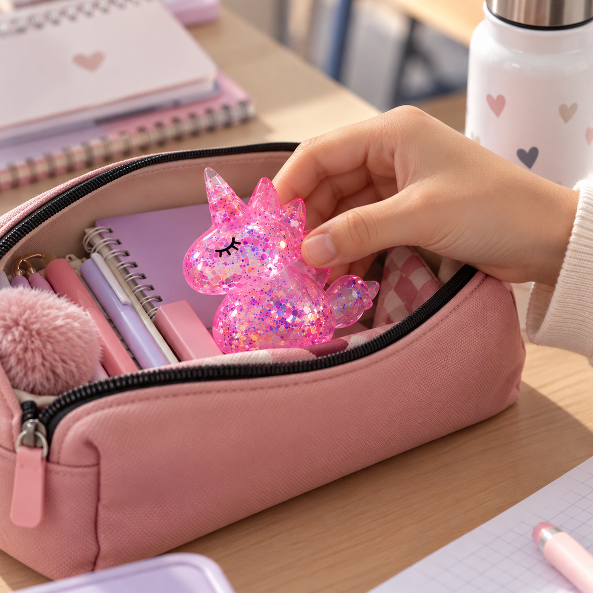 Licorne glitter anti stress