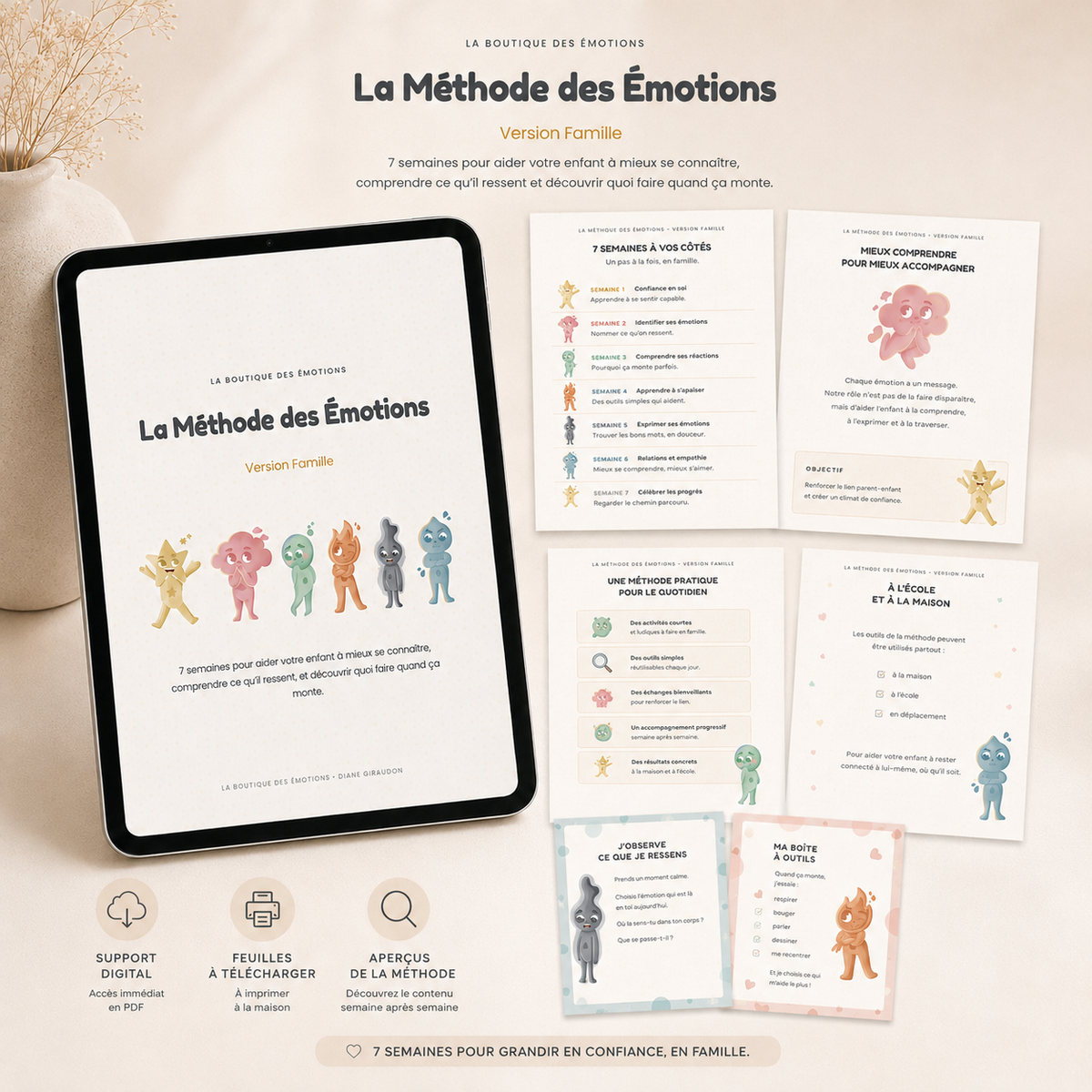 La Méthode des Émotions-Version Famille  Programme 7 semaines (PDF à télécharger immédiatement)