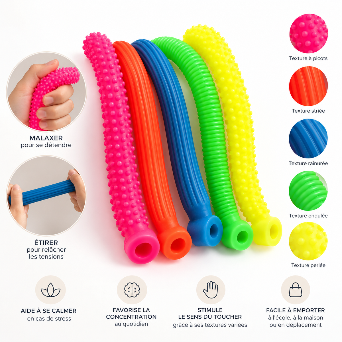 Cordons étirables anti stress pour enfant – vue 2