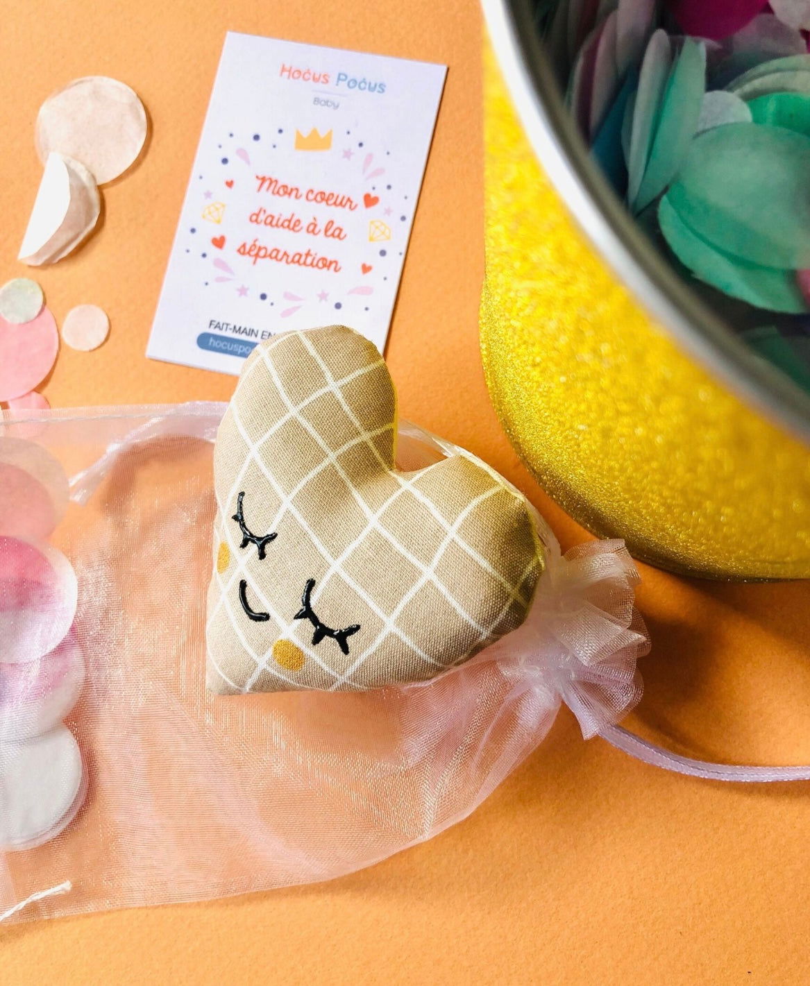 Doudou Coeur d’aide à la séparation-Gestion du stress - La boutique des émotions