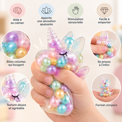 Licorne anti stress ASMR à perles – vue 5
