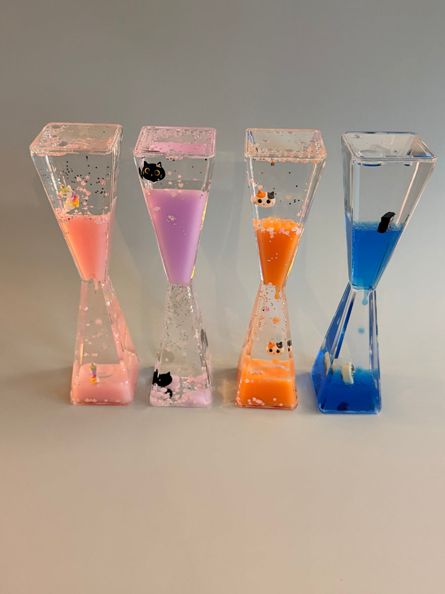 Sablier liquide personnages