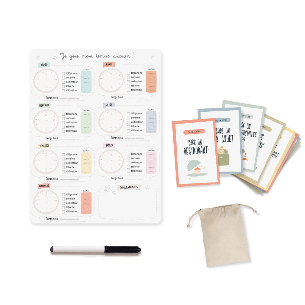 Kit "Je Gère Mon Temps d’Écran"-Autonomie-Confiance en soi - La boutique des émotions