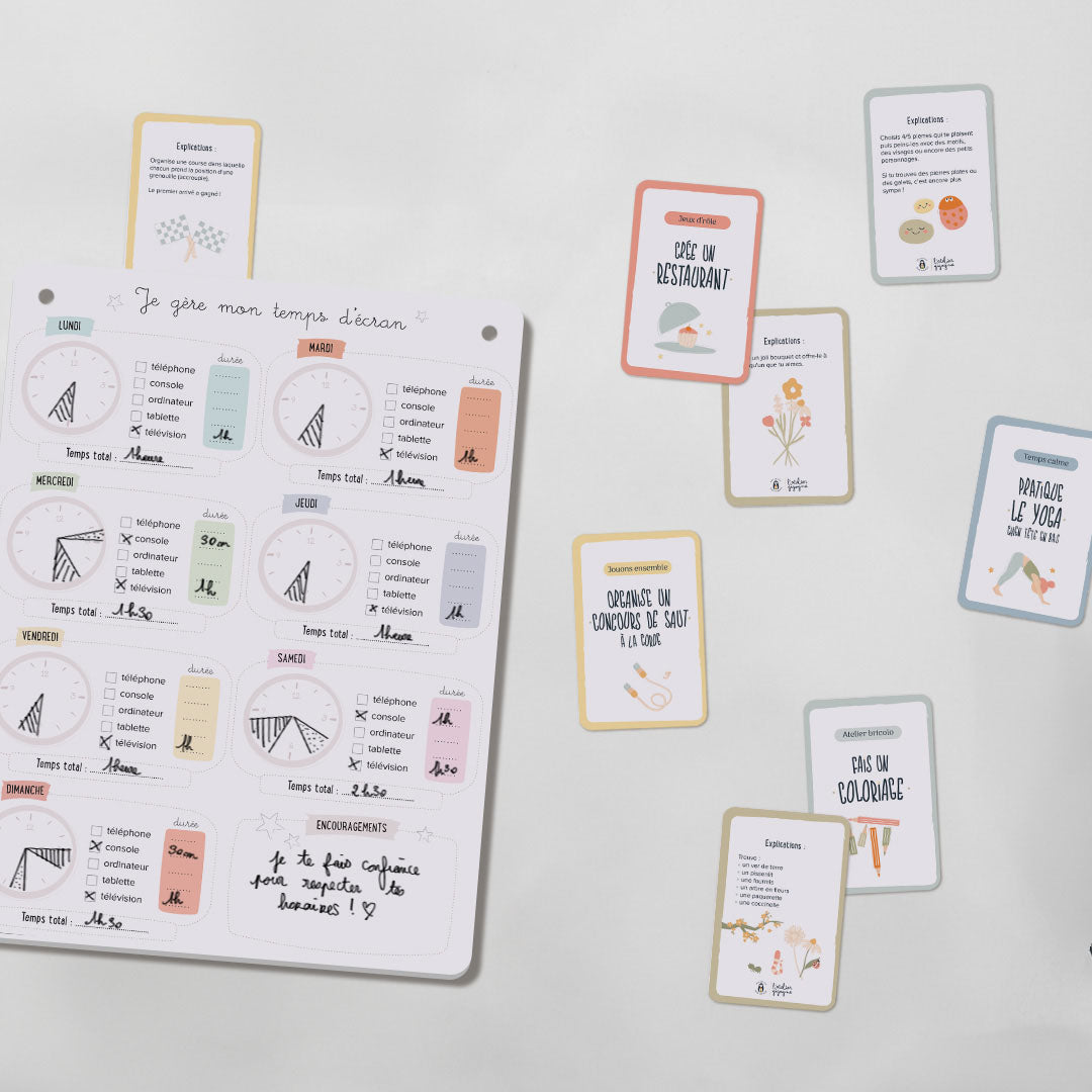 Kit "Je Gère Mon Temps d’Écran"-Autonomie-Confiance en soi - La boutique des émotions