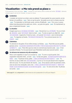 Extrait : visualisation entièrement rédigée, passages personnalisables en violet